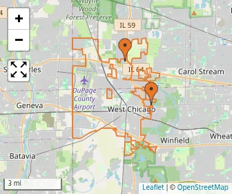Area schools map